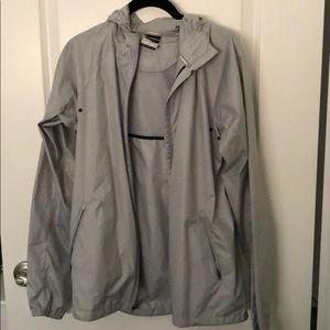 Nike Gray Hooded Running Jacket